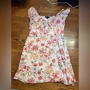 White floral dress